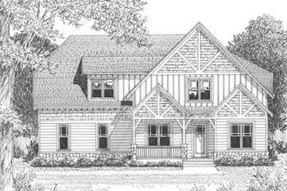 Exterior - Other Elevation 1 for Tudor House Plan #413-139 - 4 bed, 3 bath