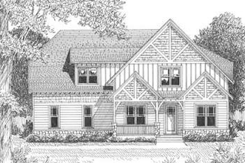 Home Plan - Exterior - Other Elevation 1 for Tudor House Plan #413-139 - 4 bed, 3 bath