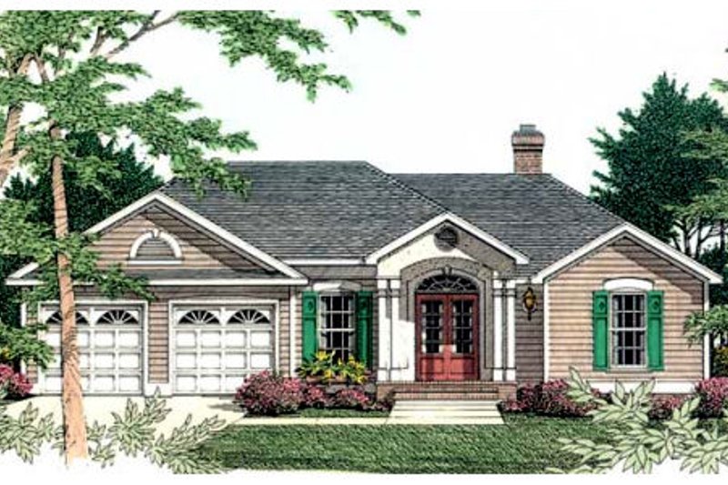Dream House Plan - Traditional Exterior - Front Elevation Plan #406-210