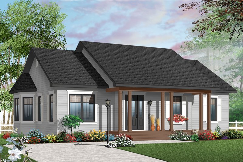 Architectural House Design - Country Exterior - Front Elevation Plan #23-2379