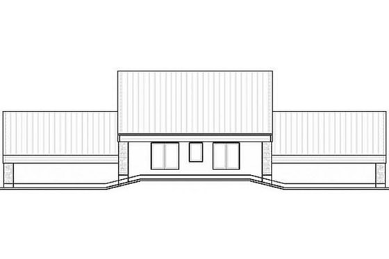 Exterior - Rear Elevation for Beach House Plan #23-1031 - 3 bed, 2.5 bath