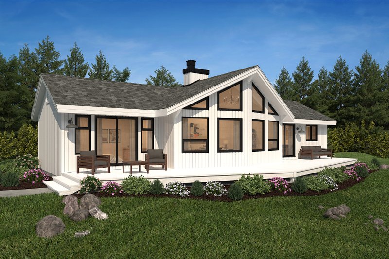 Architectural House Design - Exterior - Front Elevation 3 for Cabin House Plan #47-315 - 3 bed, 2 bath
