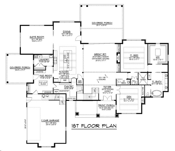 Home Plan - Farmhouse Floor Plan - Main Floor Plan #1064-296