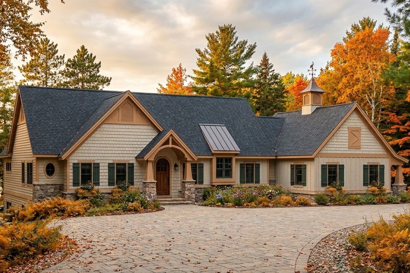 Craftsman Style House Plan - 4 Beds 3 Baths 3900 Sq/Ft Plan #928-203 Exterior