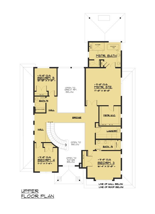 Home Plan - Traditional Floor Plan - Upper Floor Plan #1066-93