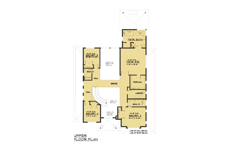 Dream House Plan - Floor Plan - Upper Floor for Traditional House Plan #1066-93 - 5 bed, 4.5 bath