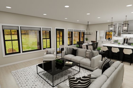 Interior - Family Room 1 for Craftsman House Plan #51-1382 - 3 bed, 3.5 bath