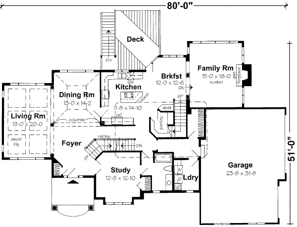 Traditional Floor Plan - Main Floor Plan #312-467