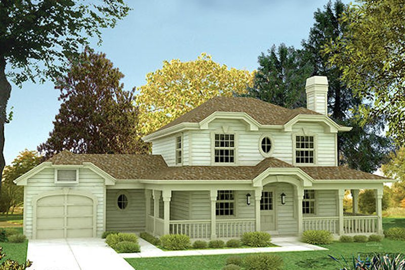 Dream House Plan - Traditional Exterior - Front Elevation Plan #57-154