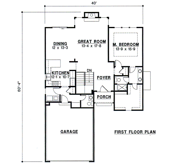 Traditional Floor Plan - Main Floor Plan #67-690