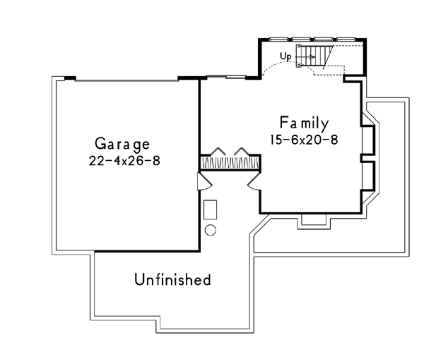Home Plan - Country Floor Plan - Lower Floor Plan #57-188