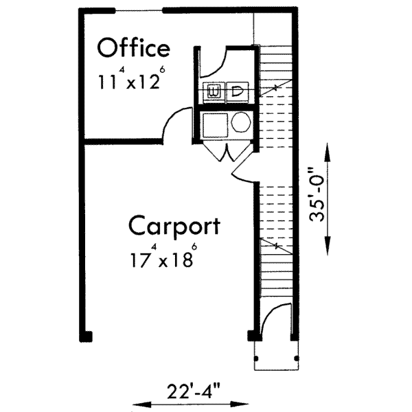 Traditional Floor Plan - Lower Floor Plan #303-448
