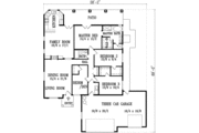 Adobe / Southwestern Style House Plan - 4 Beds 2 Baths 1895 Sq/Ft Plan #1-747 