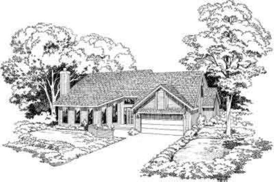 Exterior - Front Elevation for Modern House Plan #312-253 - 3 bed, 2.5 bath