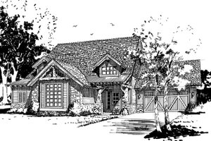 Exterior - Front Elevation 3 for Cabin House Plan #942-41 - 5 bed, 3.5 bath