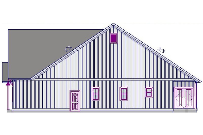 Home Plan - Exterior - Other Elevation 1 for Farmhouse House Plan #126-268 - 3 bed, 2 bath