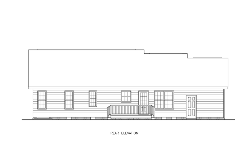 House Blueprint - Exterior - Other Elevation for Traditional House Plan #54-637 - 3 bed, 2 bath