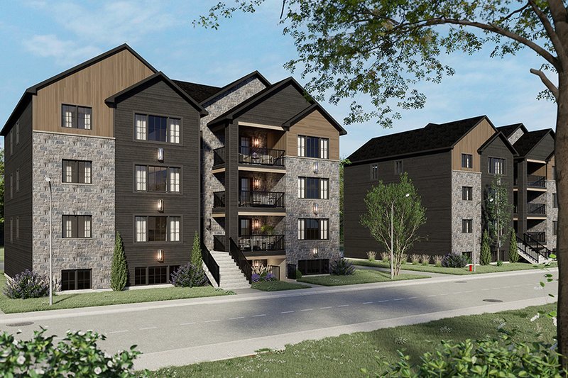 House Design - Exterior - Front Elevation 3 for Contemporary House Plan #23-2885 - 3 bed, 1 bath