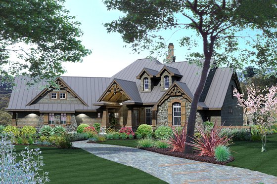 Exterior - Other Elevation 2 for Craftsman House Plan #120-175 - 3 bed, 2.5 bath