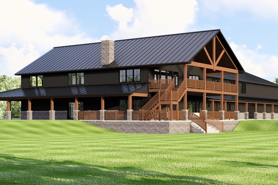 Exterior - Other Elevation 2 for Barndominium House Plan #1064-384 - 6 bed, 6.5 bath
