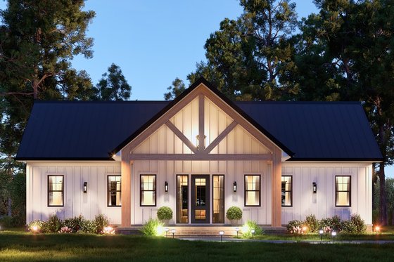 Exterior - Front Elevation 5 for Barndominium House Plan #119-466 - 2 bed, 2 bath