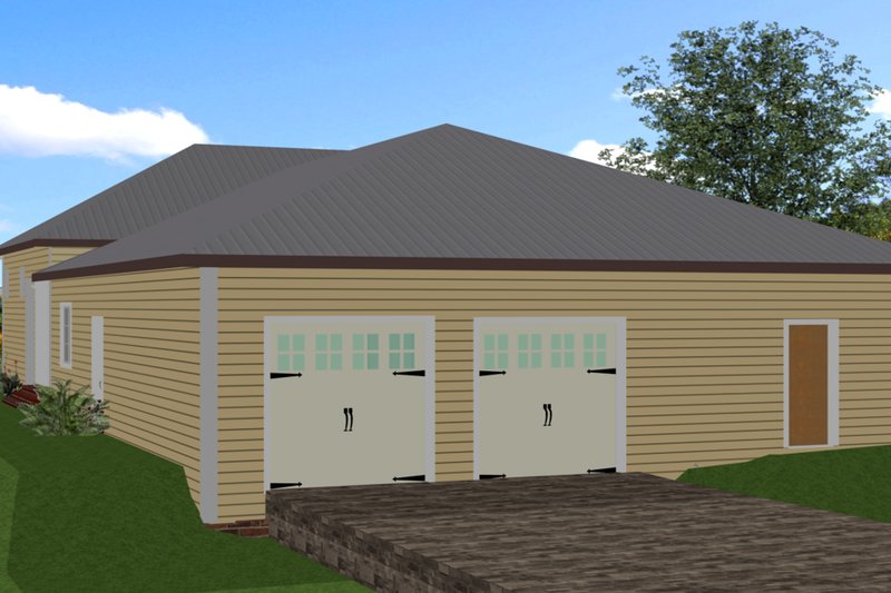 Architectural House Design - Exterior - Rear Elevation for Traditional House Plan #44-193 - 3 bed, 2 bath