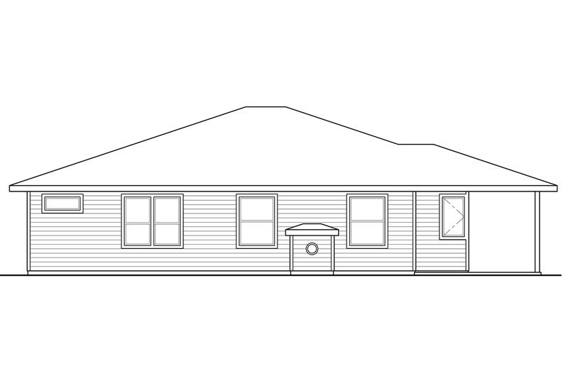 Dream House Plan - Prairie Exterior - Rear Elevation Plan #124-1065