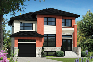 Contemporary Exterior - Front Elevation Plan #25-4340