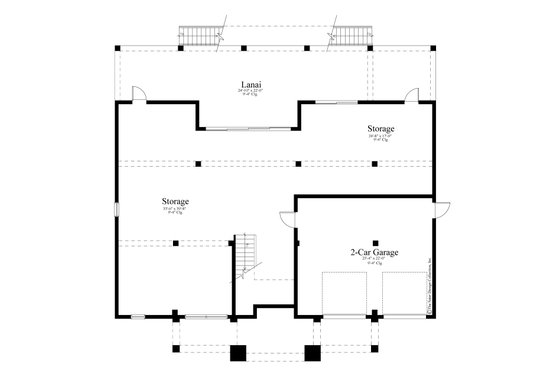 Floor Plan - Lower Floor for Beach House Plan #930-530 - 4 bed, 3 bath