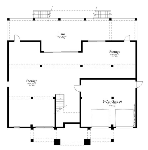 Architectural House Design - Beach Floor Plan - Lower Floor Plan #930-530