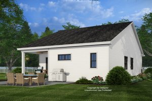 Exterior - Rear Elevation for Farmhouse House Plan #51-1505 - 3 bed, 2 bath