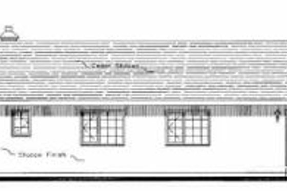 Exterior - Rear Elevation for Traditional House Plan #18-9019 - 4 bed, 2 bath