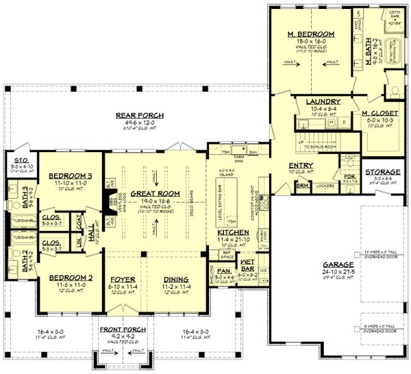 Farmhouse Floor Plan - Main Floor Plan #430-345