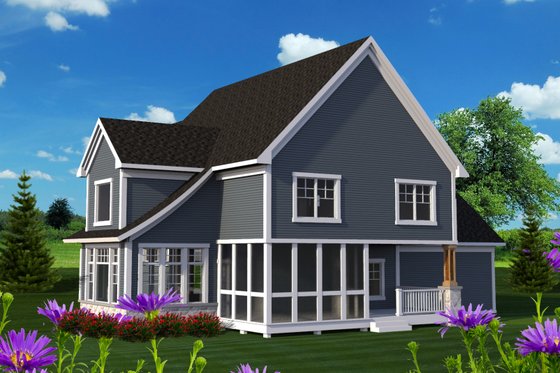 Exterior - Rear Elevation for Craftsman House Plan #70-1224 - 3 bed, 3 bath