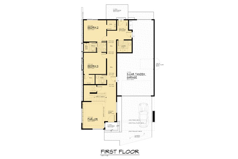 House Design - Floor Plan - Main Floor for Contemporary House Plan #1066-270 - 4 bed, 3.5 bath