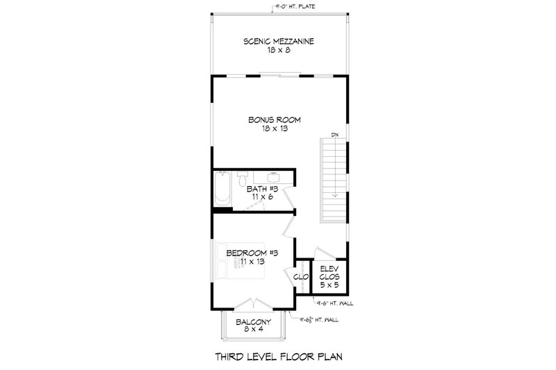 Home Plan - Floor Plan - Upper Floor 1 for Beach House Plan #932-1163 - 3 bed, 3.5 bath