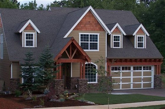 Exterior - Front Elevation 3 for Craftsman House Plan #48-107 - 4 bed, 2.5 bath