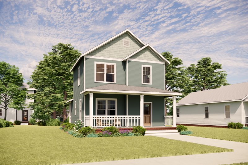 House Blueprint - Exterior - Front Elevation 2 for Victorian House Plan #936-66 - 3 bed, 2 bath