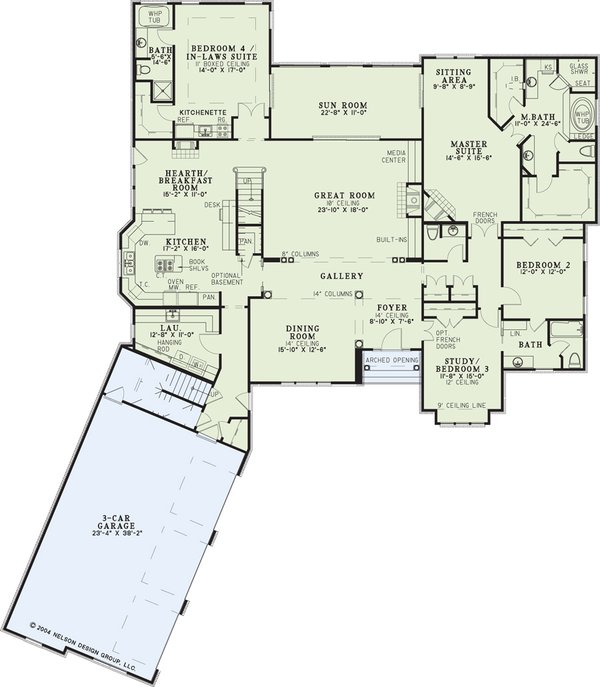 Dream House Plan - Contemporary Floor Plan - Main Floor Plan #17-2687