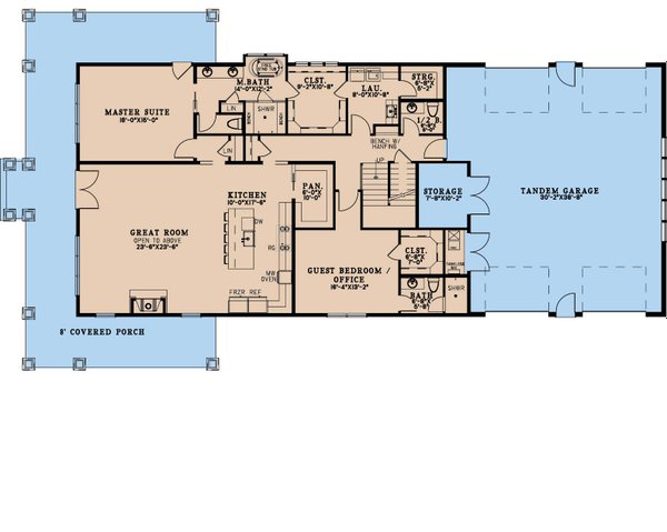 Farmhouse Floor Plan - Main Floor Plan #923-355