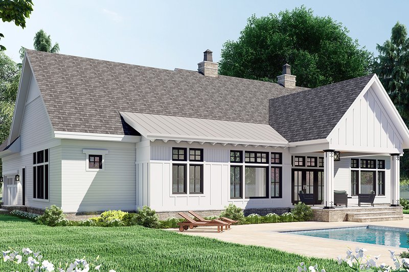 Home Plan - Exterior - Rear Elevation 1 for Farmhouse House Plan #51-1171 - 3 bed, 2.5 bath