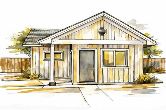 Exterior - Other Elevation 1 for Country House Plan #1101-65, 0 bath