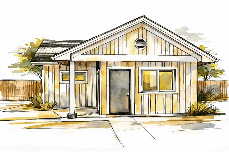House Blueprint - Exterior - Other Elevation 1 for Country House Plan #1101-65, 0 bath