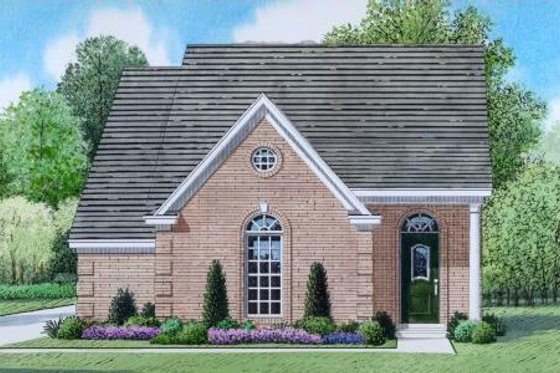 Exterior - Front Elevation for Traditional House Plan #424-54 - 3 bed, 2 bath