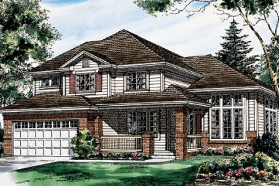 Exterior - Front Elevation for Traditional House Plan #312-539 - 4 bed, 2.5 bath
