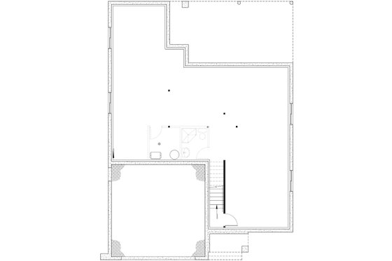 Floor Plan - Lower Floor for Country House Plan #23-2243 - 4 bed, 2.5 bath