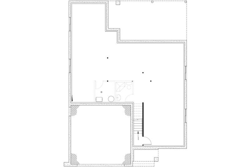 Architectural House Design - Floor Plan - Lower Floor for Country House Plan #23-2243 - 4 bed, 2.5 bath
