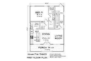 Floor Plan - Main Floor for Cottage House Plan #513-2396 - 3 bed, 2.5 bath