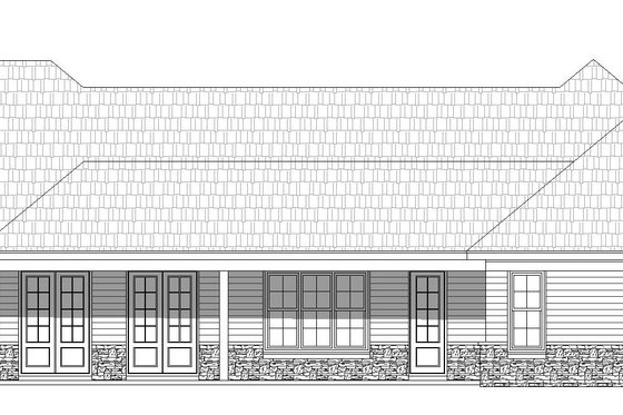Exterior - Rear Elevation for Country House Plan #932-79 - 3 bed, 2.5 bath