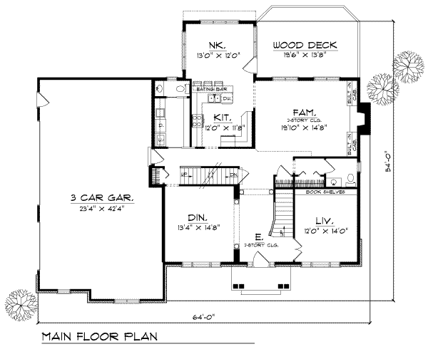 Dream House Plan - European Floor Plan - Main Floor Plan #70-501